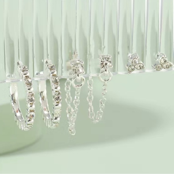 Mix & Match 2 for $15 Ear stacking set of three piercings 14k gold plated - Picture 2 of 2